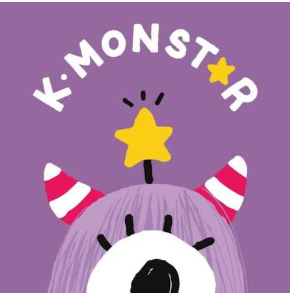 KMONSTAR 紫色角色與星星標誌